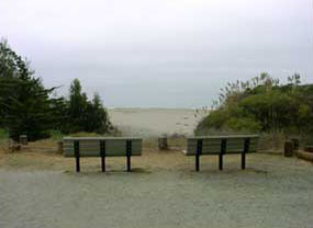 Photo of Two Park Benches at Hidden Beach Park
